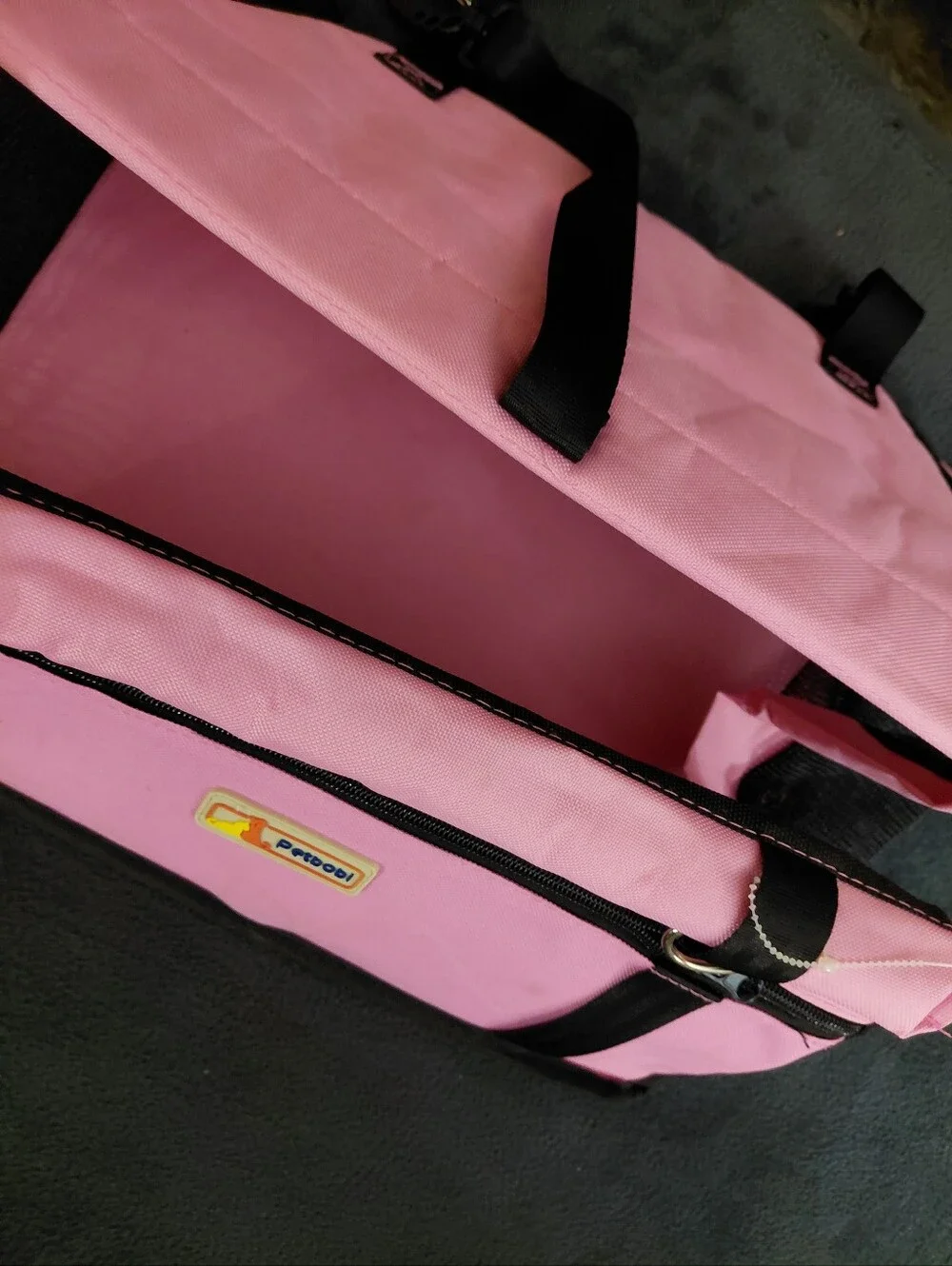 Pink Small Pet Car Booster Seat with Safety Straps